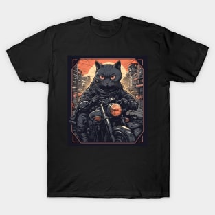 A biker cat T-Shirt